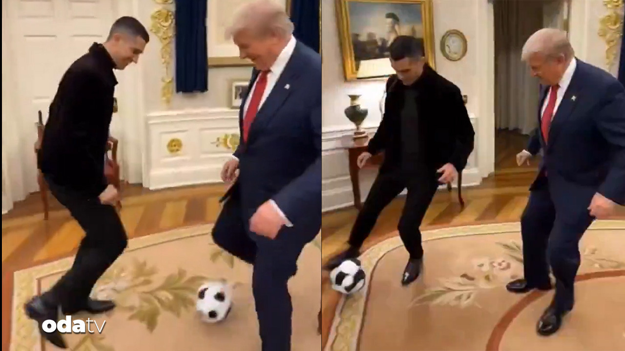 Ronaldo ve Trump arasında Oval Ofis’te yapay zeka destekli futbol maçı