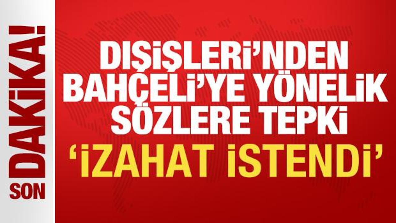 Dışişleri’nden Barzani’nin, Bahçeli’ye yönelik sözlerine sert tepki: “İzahat istendi”